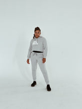 Load image into Gallery viewer, Women&#39;s HEATHER GREY CROP Sweat Set